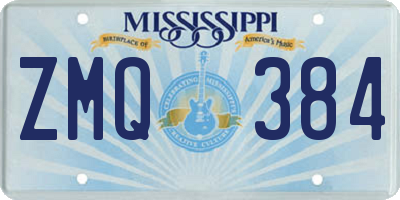 MS license plate ZMQ384