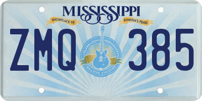MS license plate ZMQ385