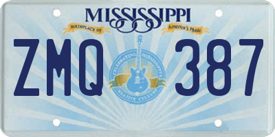 MS license plate ZMQ387