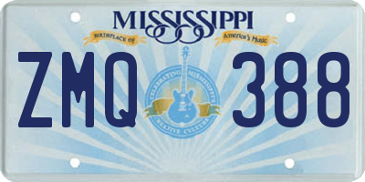 MS license plate ZMQ388