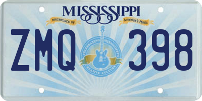 MS license plate ZMQ398