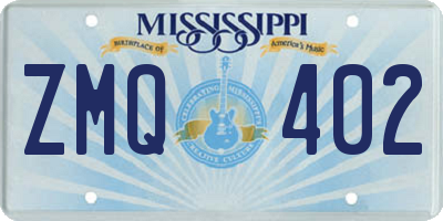 MS license plate ZMQ402