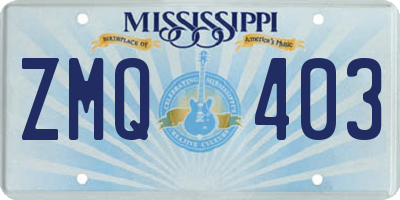 MS license plate ZMQ403