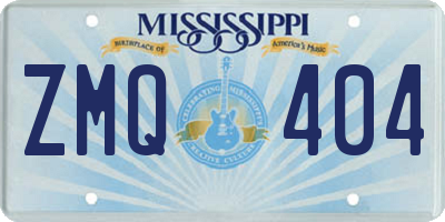 MS license plate ZMQ404