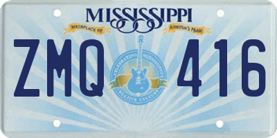 MS license plate ZMQ416