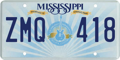 MS license plate ZMQ418