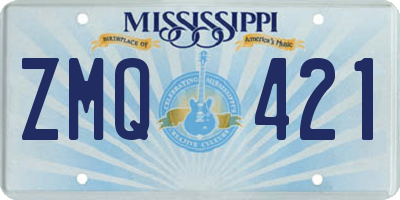 MS license plate ZMQ421