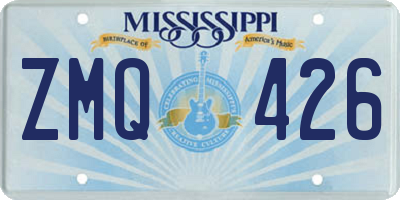 MS license plate ZMQ426
