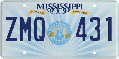 MS license plate ZMQ431