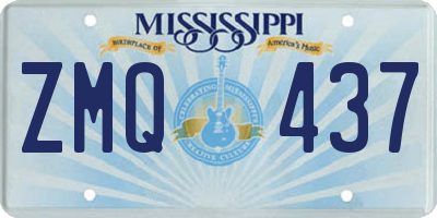 MS license plate ZMQ437