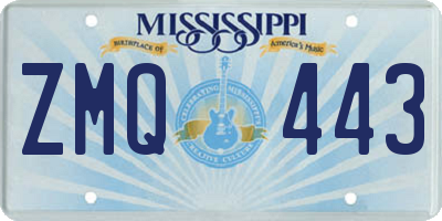 MS license plate ZMQ443