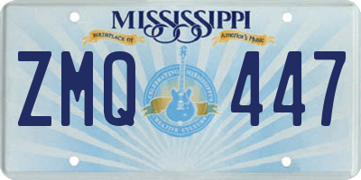 MS license plate ZMQ447