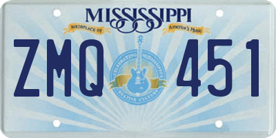MS license plate ZMQ451
