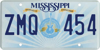 MS license plate ZMQ454