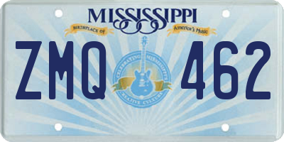 MS license plate ZMQ462
