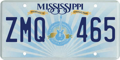 MS license plate ZMQ465