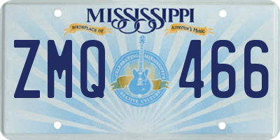 MS license plate ZMQ466