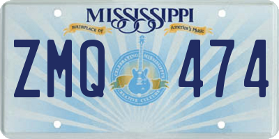 MS license plate ZMQ474