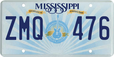 MS license plate ZMQ476