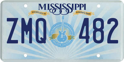 MS license plate ZMQ482