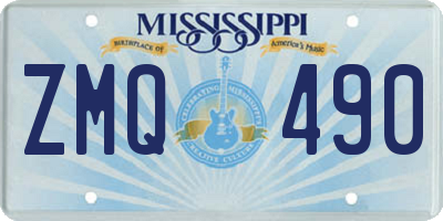 MS license plate ZMQ490
