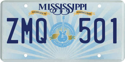 MS license plate ZMQ501