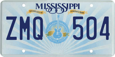 MS license plate ZMQ504