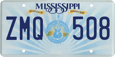 MS license plate ZMQ508
