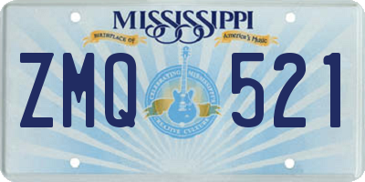 MS license plate ZMQ521