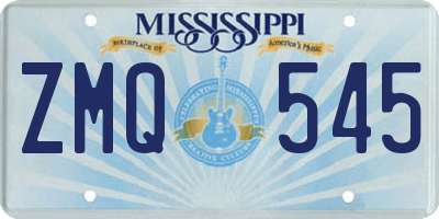 MS license plate ZMQ545