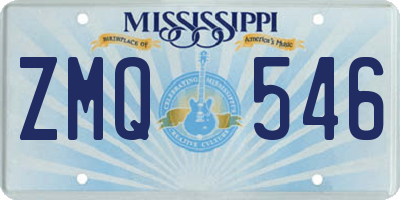 MS license plate ZMQ546