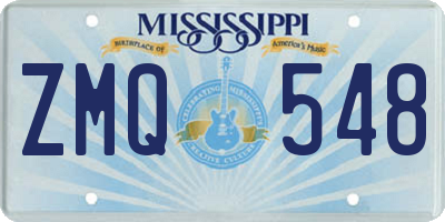 MS license plate ZMQ548
