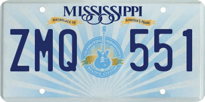MS license plate ZMQ551