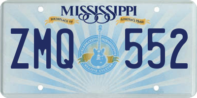 MS license plate ZMQ552