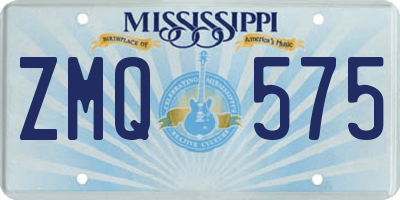 MS license plate ZMQ575