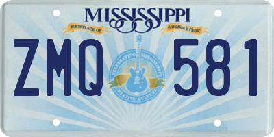 MS license plate ZMQ581