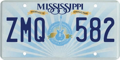 MS license plate ZMQ582