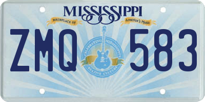 MS license plate ZMQ583