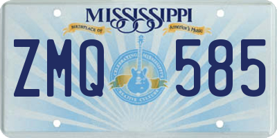 MS license plate ZMQ585