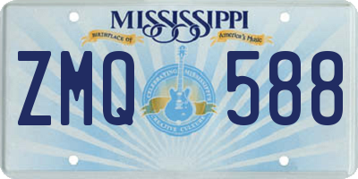 MS license plate ZMQ588
