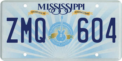 MS license plate ZMQ604