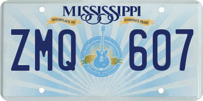 MS license plate ZMQ607