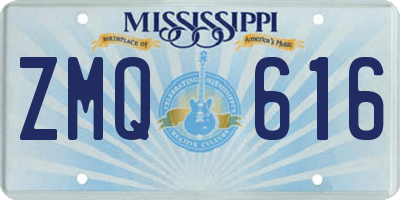 MS license plate ZMQ616