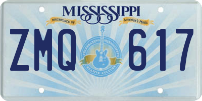 MS license plate ZMQ617
