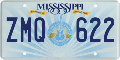 MS license plate ZMQ622