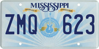 MS license plate ZMQ623