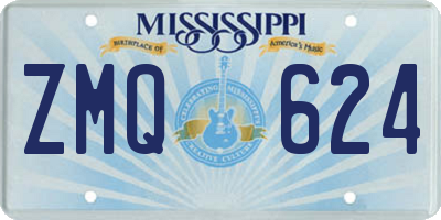 MS license plate ZMQ624