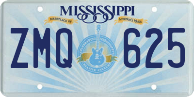 MS license plate ZMQ625