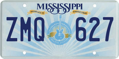 MS license plate ZMQ627