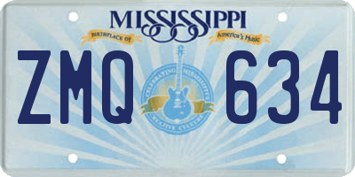 MS license plate ZMQ634